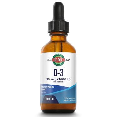 Imagem de Suplemento KAL de vitamina D3 2000 UI (50 mcg) DropinS 55 mL-Unissex