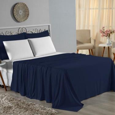 Imagem de Jogo de Cama Casal Nobre 4 Peças Lençol com Elástico de 30cm de Altura
