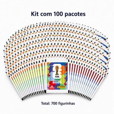 Imagem de Kit 100 Envelopes de Figurinhas Copa do Mundo FIFA 2026 com 7 Cromos -