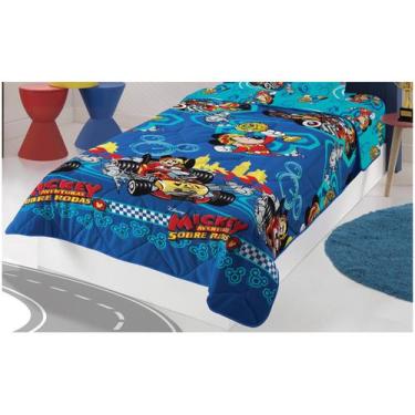 Imagem de Edredom Infantil Menino Dupla Face Microfibra Lepper Mickey, Azul, Inf