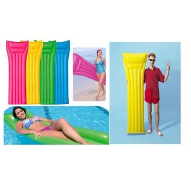 Imagem de Boia Colchão Inflável Reforçado Praia Piscina 183cm Grande - Wellmix