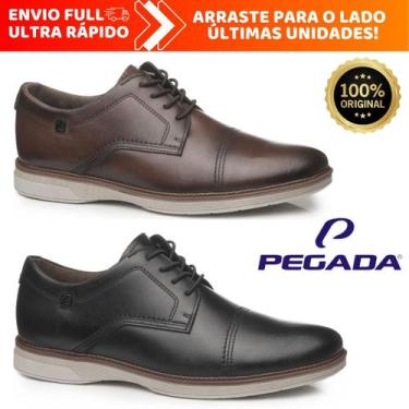 Imagem de Sapato Social Masculino Pegada Em Couro Legítimo Oxford Elegante Casua