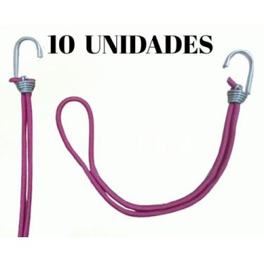 Imagem de Kit 10 Elasticos Extensor Borracha Lona Caminhão Carreta ROSA - BERTO 