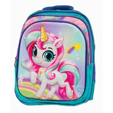 Imagem de Mochila De Costa 41CM 3D Unicornio/Dinossauro/Sereia/Carro Racing Fast