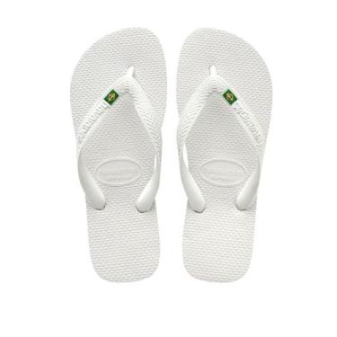 Imagem de Chinelo Havaianas Brasil Original, 37/38, Branco