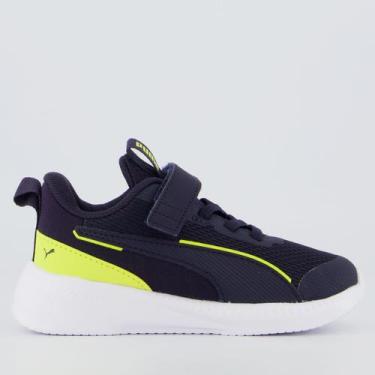 Imagem de Tênis Puma Flyer 3 AC+ Infantil Preto e Amarelo, 23