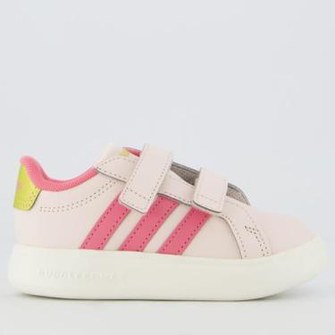 Imagem de Tênis Adidas Grand Court 3.0 Bubble CF Infantil Rosa, 21