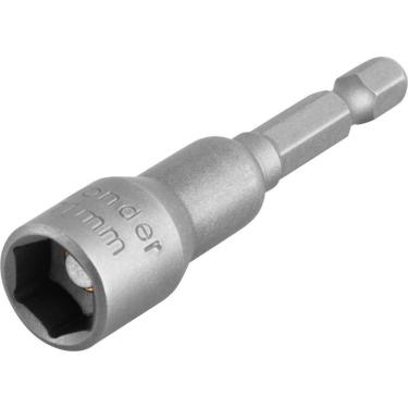 Imagem de Ponteira Soquete Sextavada Magnética 11mm 1-4 Aço Cromo Vanádio para Parafusadeira Vonder