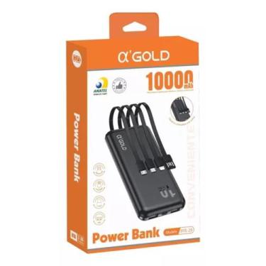 Imagem de Carregador Portátil Power Bank 10.000mAh A'Gold BTE-29 4 em 1