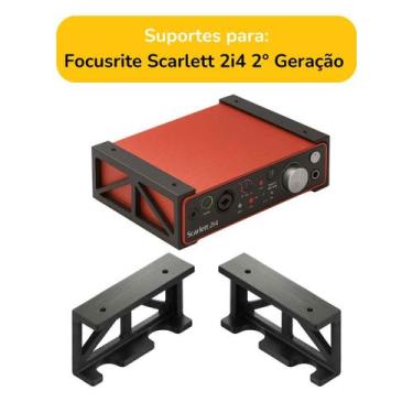 Imagem de Suporte Para Fixar Focusrite Scarlett 2i4 2º Geração Embaixo Da Mesa -