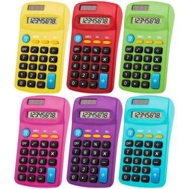 Imagem de Calculadora de tamanho de bolso Weewooday com display solar de 8 dígit