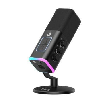 Imagem de Microfone Gamer De Mesa Rise Mode Noisy Cube 01, RGB, USB, Preto - RM-