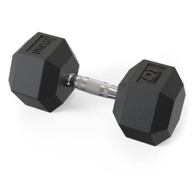 Imagem de Dumbbell Sextavado Emborrachado - 27,5kg - D1 Fitness