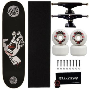 Imagem de Skate Santa Cruz Montado 8.0 Alto Padrão Next 57mm Abec 15 Cor:Branco,
