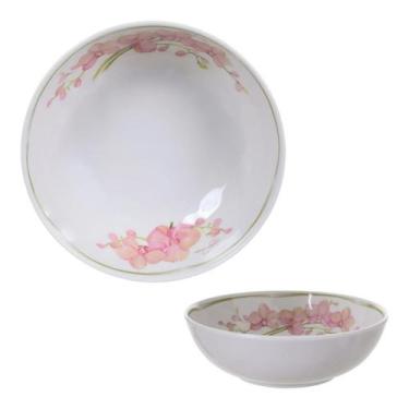 Imagem de Tigela Bowl Fundo Melamina 650ml Estampa Floral Orquídeas - Florarte