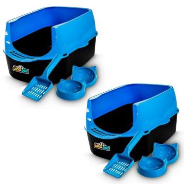 Imagem de Kit 2 Caixas De Areia Bandeja Furba Desmontável P/ Gatos - Jel Plast, 
