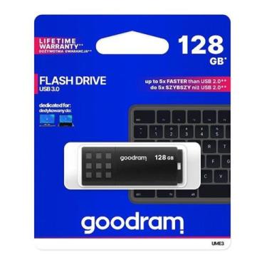 Imagem de Pen Drive UME3 Preto USB 3.0 128GB GOODRAM