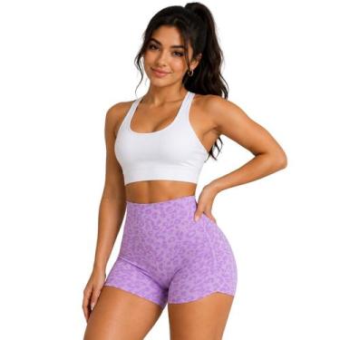 Imagem de Short Feminino Academia Cintura Alta Ergue Bumbum Treino - - anjo da m