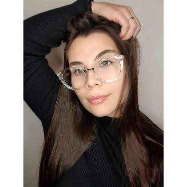 Imagem de Armação Óculos de Grau Feminina Gatinho Beauty Transparente-Feminino