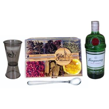 Imagem de Kit Gin 6 Especiarias + Gin Tanqueray + Dosador + 1 Colher - Gin Mestr