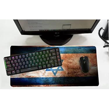 Imagem de Mouse Pad Desk Pad Grande 30x70cm - BANDEIRA ISRAEL