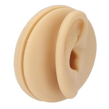 Imagem de Modelo de ouvido realista, estrutura interna externa clara Fácil de observar Modelo de ouvido direito de silicone macio para fornecedores de aparelhos auditivos para aprendizado de ouvido
