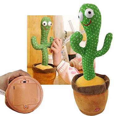 Imagem de Cacto dançante Canta falante Repete Voz Musica Pelucia Brinquedo Divertido Interação