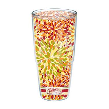 Imagem de Tervis Feito nos EUA, copo térmico de parede dupla Fiesta mantém as bebidas frias e quentes, 680 g - sem tampa, Calypso ensolarado