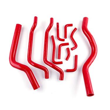 Imagem de LUXERAD Mangueira de radiador de silicone de arrefecimento de 3 camadas de 4,5 mm para 90-94 Mitsubishi ECLIPSE DSM 4G63T 1G (vermelha)