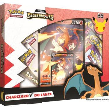 Imagem de Copag Box Pokémon Celebrações Charizard V Do Lance, Cor: Estampado - Copag