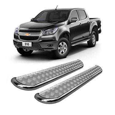 Imagem de Estribo S10 2012 ate 2020 chapa de aço Cromado C/D