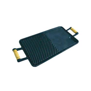 Imagem de Chapa Lisa Frisada de Ferro Fundido 25x45cm