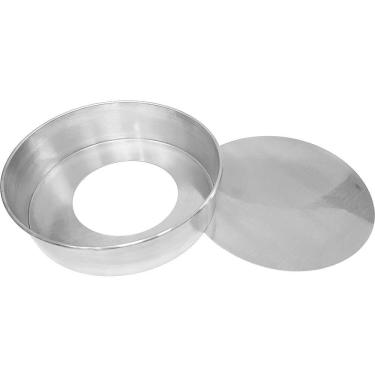 Imagem de Forma Redonda para Bolo 15 X 5 Cm com Fundo Removível em Alumínio