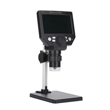 Imagem de Microscópio Adaptador Microscópio 4,3 polegadas Grande Base LCD Display 8MP 1-1000X Acessórios para Microscópio Lupa Contínua (Cor: Al e Stent Plástico, Ampliação: 1000X)