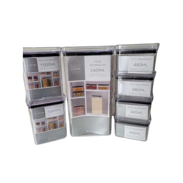 Imagem de Potes Herméticos Lumini 7Pç-480Ml,1000Ml,2600Ml-Cod:Kit0004