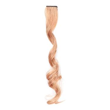 Imagem de Peruca Colorida, Peruca Cinza Invisível Destaque Extensões de Cabelo Peruca Encaracolada Extensão de Cabelo Orelhas Tangerina em pó