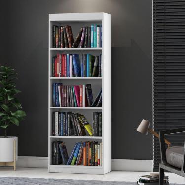 Imagem de Armário Livreiro / Estante para Livros Encanto Branco - Rede Moveis