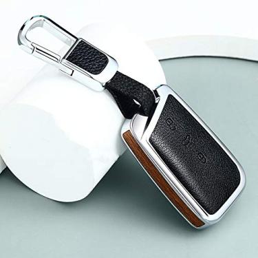 Imagem de CSHU Couro TPU Car Key Case Cover Chaveiro Ring Key Bag, apto para VW Volkswagen Magotan Passat B8 Skoda Superb Kodiaq A7,2