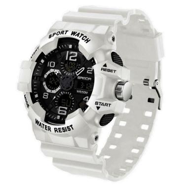 Imagem de  Relógio Masculino de Pulso Dupla Exibição de Quartzo Esportivo A Prova D`água