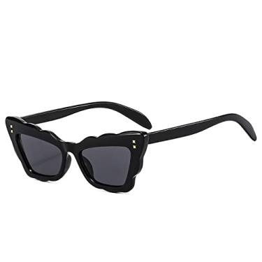 Imagem de Moda óculos de sol olho de gato mulheres homens lentes gradientes vintage produtos de tendência óculos festa casual estilo praia uv400, c1, tamanho único