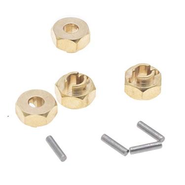 Imagem de Cubos de roda sextavados de latão de 7 mm de espessura de 3 mm para carro rastreador de veículos AXIAL SCX24 AXI90081 RC