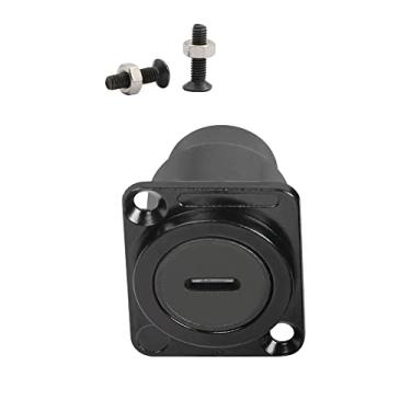 Imagem de QIANRENON Acoplador de montagem de painel tipo D, USB C fêmea para painel fêmea tipo C módulo de passagem fixa conversor de transmissão de dados, para equipamento industrial de rede de áudio e vídeo