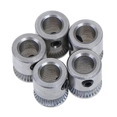 Imagem de Engrenagem de acionamento MK8 para impressora 3D 5X para 1,75 mm, polia de engrenagem de acionamento de aço extrusora para filamento MK8 1,75 mm para Makerbot 3D