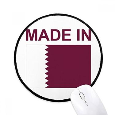 Imagem de DIYthinker Feito no Qatar Country Love Mouse Pad Desktop Office Tapete redondo para computador