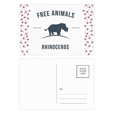 Imagem de Desenho de rinoceronte, desenho animado, contorno azul, Natal, flor, celebração, cartão postal de correspondência de bênção