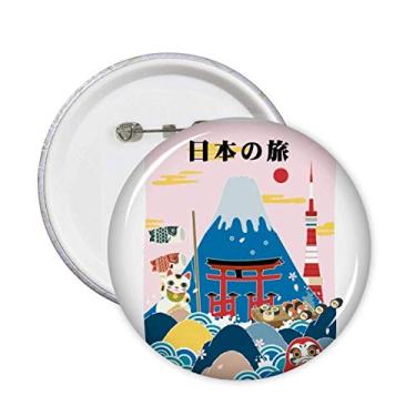 Imagem de Alfinetes de viagem japoneses locais com emblema de botão para decoração de 5 peças