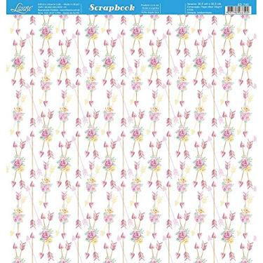 Imagem de Página para Scrapbook Dupla Face Litoarte 30,5 x 30,5 cm - Modelo SD-740 Mini Flores e Flechas
