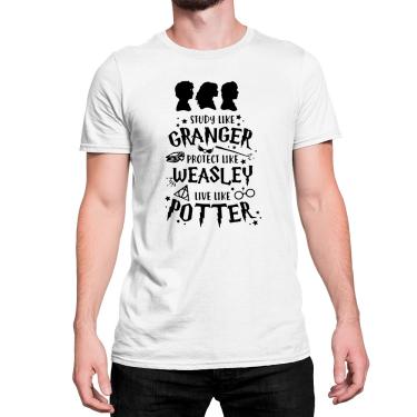 Imagem de Camiseta Study Like Granger Protect Like Weasley Live Like