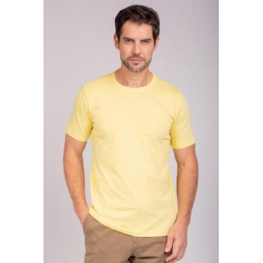 Imagem de Camiseta Básica 100% Algodão Amarela - Camisaria Vitta