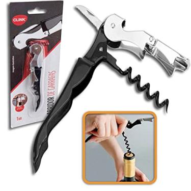 Imagem de Abridor De Garrafas Vinho Prático Metal Preto - Clink